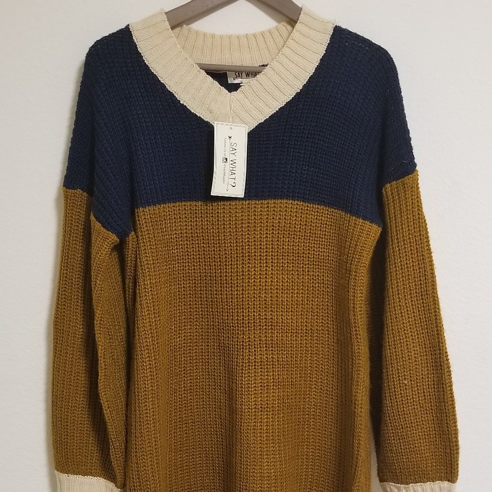 🌻Say What? Sweater dress Size L